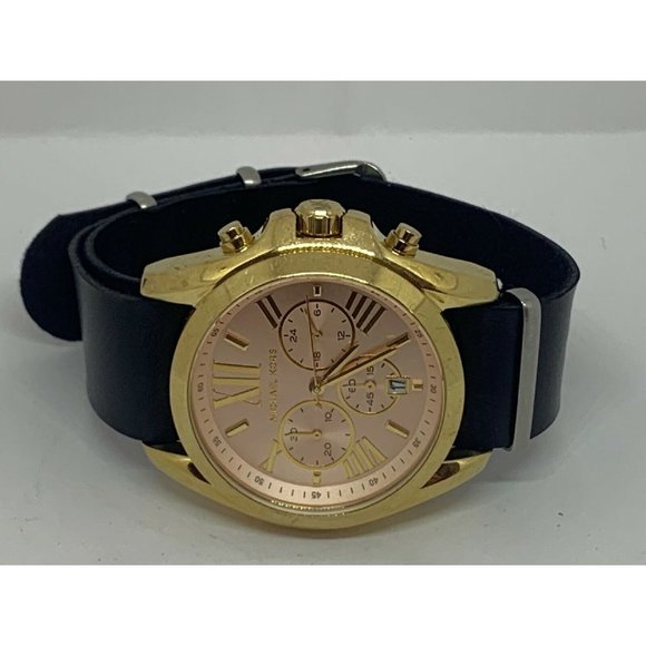 Michael Kors MK6359 Women's Leather Analog Pink Di - Picture 5 of 11